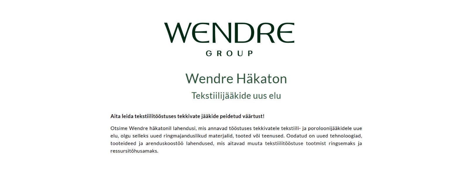 Wendre häkaton kutsub leidma ringmajanduse lahendusi tekstiili- ja poroloonijääkidele